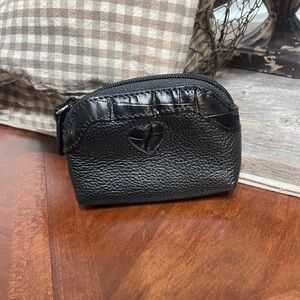 New! Brighton Black Heart Change Purse coin